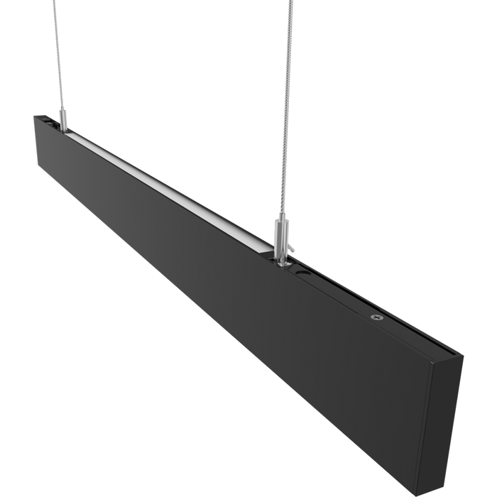 RAB BOA Edge 3 Foot Uplight/Downlight Maximum 30W CCT Selectable 3000K/3500K/4000K 120-277V 0-10V Dimming Pendant Mount Flat Silver (BOAE3PUB)