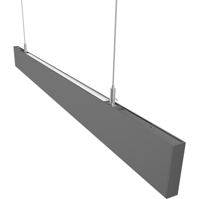 RAB BOA Edge 3 Foot Uplight/Downlight Maximum 30W CCT Selectable 3000K/3500K/4000K 120-277V 0-10V Dimming Pendant Mount Flat Black (BOAE3PUS)