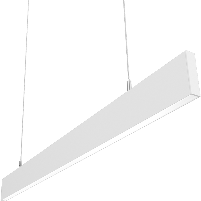 RAB BOA Edge 3 Foot Uplight/Downlight Maximum 30W CCT Selectable 3000K/3500K/4000K 120-277V 0-10V Dimming Pendant Mount Flat White (BOAE3PUW)