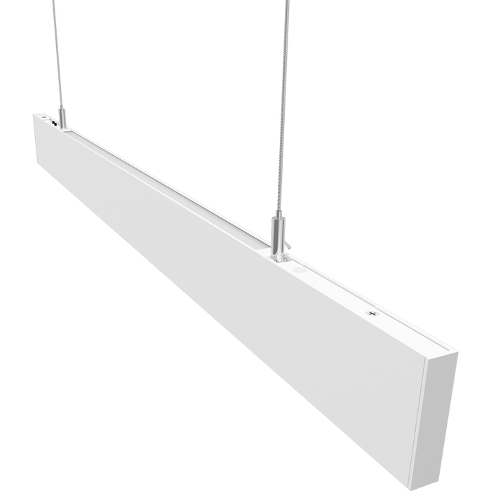 RAB BOA Edge 3 Foot Uplight/Downlight Maximum 30W CCT Selectable 3000K/3500K/4000K 120-277V 0-10V Dimming Pendant Mount Flat White (BOAE3PUW)