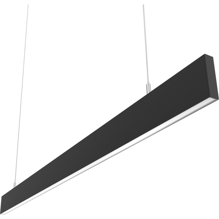 RAB BOA Edge 4 Foot Downlight Wattage/CCT Selectable 40W/28W/24W/20W/12W 3000K/3500K/4000K 120-277V 0-10V Dimming Pendant Mount Flat Black (BOAE4PB)