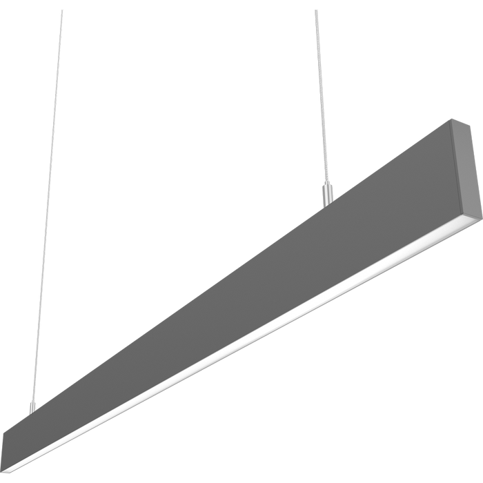 RAB BOA Edge 4 Foot Uplight/Downlight Maximum 40W CCT Selectable 3000K/3500K/4000K 120-277V 0-10V Dimming Pendant Mount Flat Silver (BOAE4PUS)