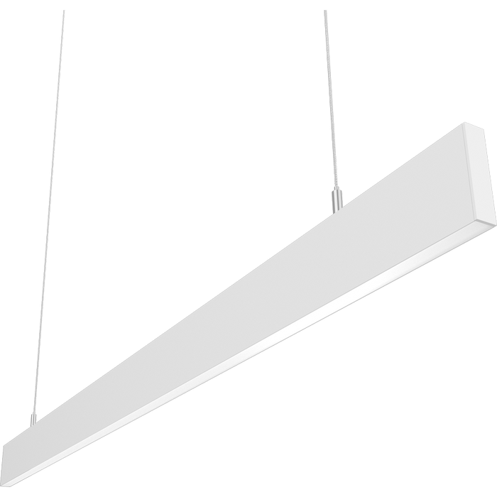 RAB BOA Edge 4 Foot Uplight/Downlight Maximum 40W CCT Selectable 3000K/3500K/4000K 120-277V 0-10V Dimming Pendant Mount Flat White (BOAE4PUW)