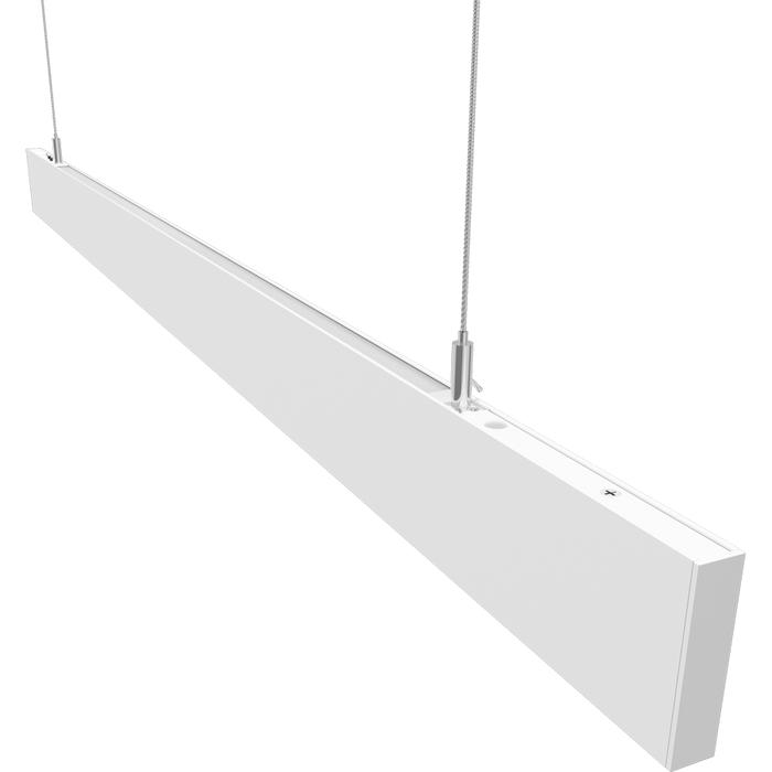 RAB BOA Edge 4 Foot Uplight/Downlight Maximum 40W CCT Selectable 3000K/3500K/4000K 120-277V 0-10V Dimming Pendant Mount Flat White (BOAE4PUW)
