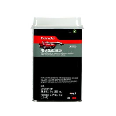 3M - 00402 Bondo Fiberglass Resin 00402 0.9 Quart (7010363199)