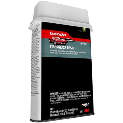 3M - 00401 Bondo Fiberglass Resin 00401 0.9 Pint (7010328018)