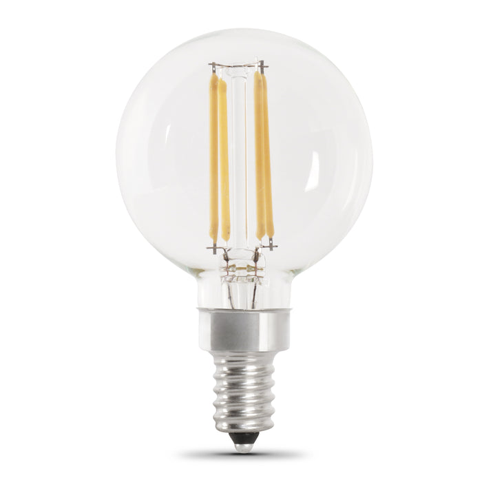 Feit Electric 500Lm 2700K Dimmable LED Filament Bulb G16.5 5.5W 120V 2-Pack (BPG1660927CAFIL/2/RP)