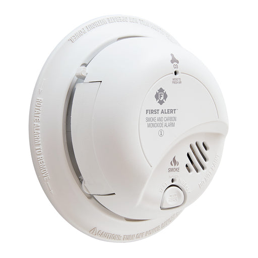 First Alert BRK AC 120V Interconnectable Combination Smoke/Carbon Monoxide Alarms Intelligent Sensing Technology Low Battery Silence Latching (SC9120B)