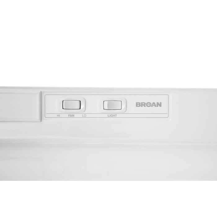 Broan-NuTone 30 Inch Convertible Under-Cabinet Range Hood With Easy Installation System 220 CFM White (BUEZ330WW)