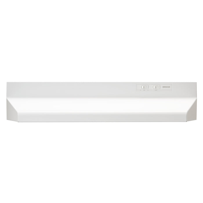 Broan-NuTone 30 Inch Ducted Under-Cabinet Range Hood With Easy Installation System 160 CFM White (BUEZ030WW)