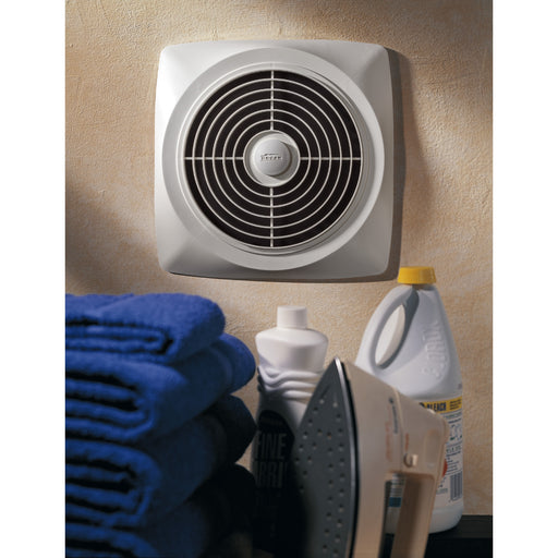 Broan-NuTone 8 Inch Through Wall Ventilation Fan White Square Plastic Grille 180 CFM (509)