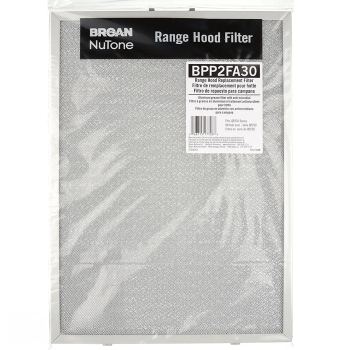Broan-NuTone Aluminum Grease Filter Kit For 30 Inch Wide Hood With 2 Filters 11-27/32 InchesX16 1/4 Inch Fits Models QP2 (S97018202)