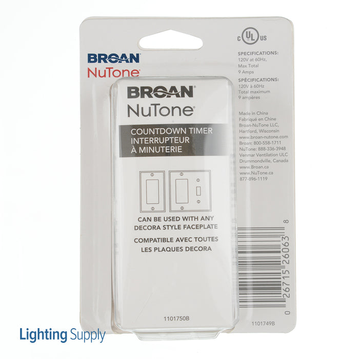 Broan-NuTone 60 Minute Countdown Timer White (CD60W)