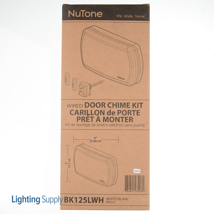 Broan-NuTone Chime 2 Lighted Pushbutton 1 Standard Transformer (BK125LWH)
