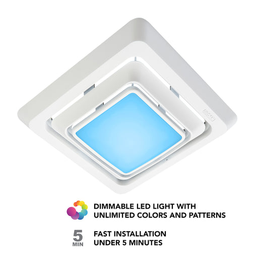 Broan-NuTone Chromacomfort LED Grille Upgrade For Economy Ventilation Fan (FG600RGB)