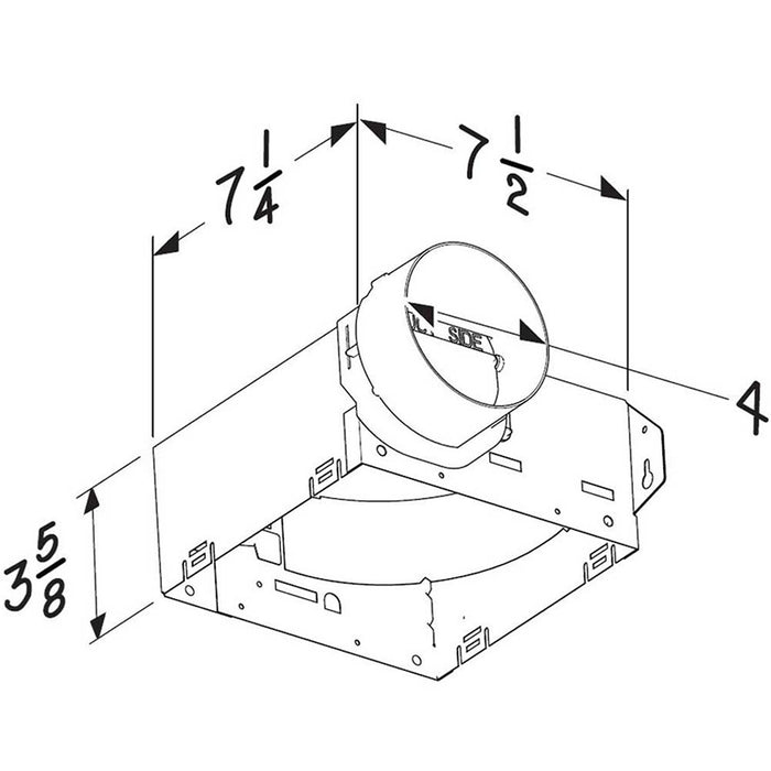 Broan-NuTone Economy 50 CFM 4 Inch Duct Housing Pack (6884H)