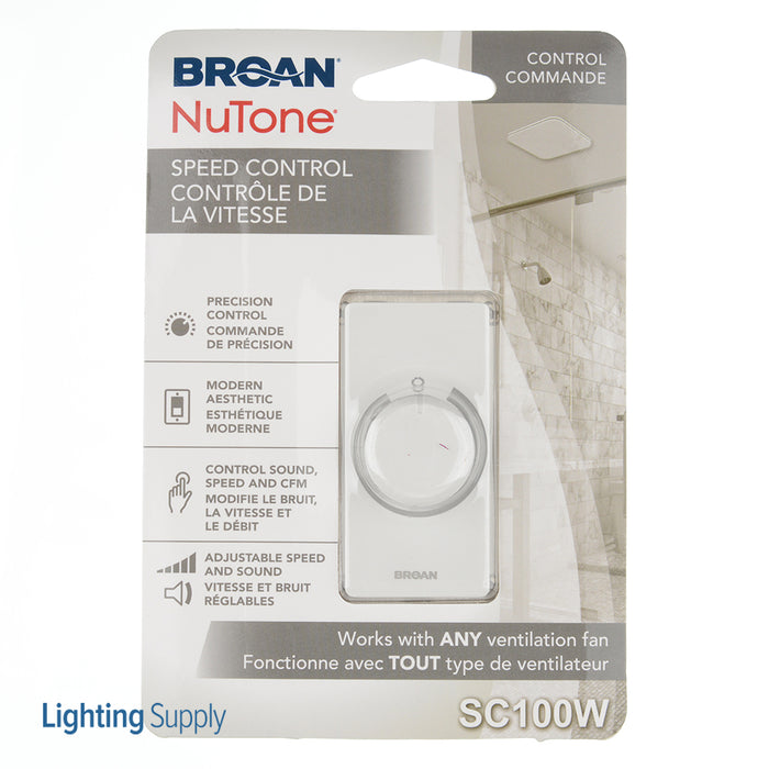 Broan-NuTone Exhaust Vent Fan Adjustable Speed Control Dial White (SC100W)