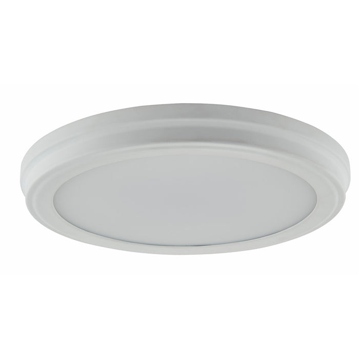 Broan-NuTone Roomside Series Single Speed 80 CFM Decorative Bathroom Exhaust Fan With Round Flat Panel LED Light Energy Star Certified (AER80LWH)