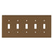 Pass And Seymour Trademaster Plate 5-Gang 5 Toggle Brown (TP5)