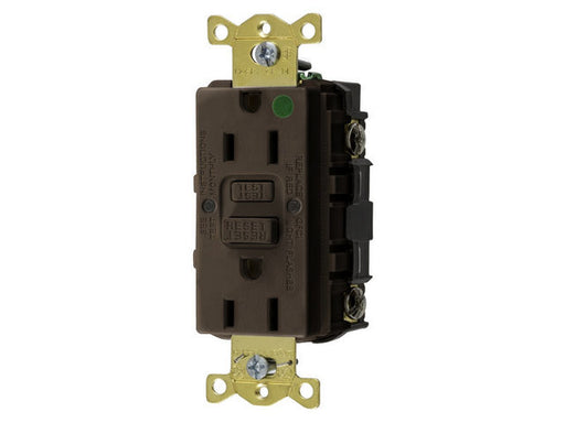 Bryant 15A Commercial Hospital Grade Self-Test Ground Fault Receptacle Brown (GFST82)
