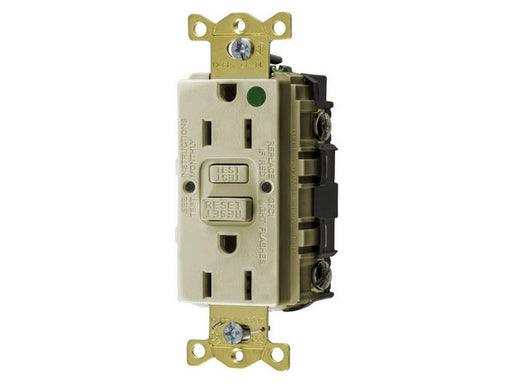 Bryant 15A Commercial Hospital Grade Self-Test Ground Fault Receptacle Ivory (GFST82I)