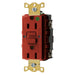 Bryant 15A Commercial Hospital Grade Self-Test Ground Fault Receptacle Red (GFST82R)