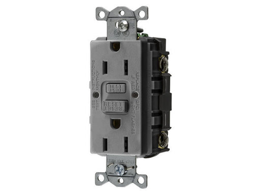 Bryant 15A Commercial Self-Test Ground Fault Receptacle Gray (GFRST15GY)