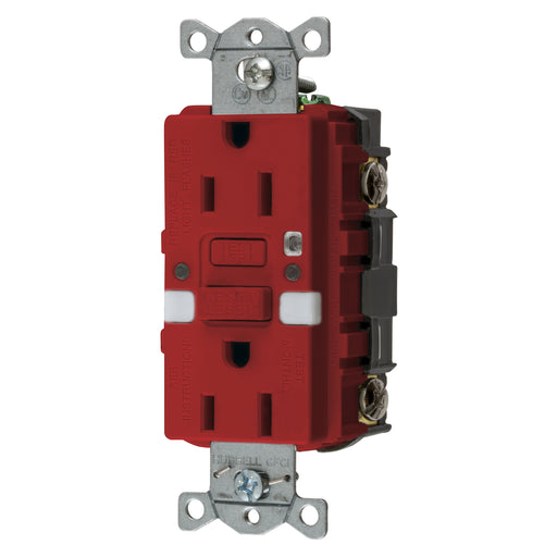 Bryant 15A Commercial Self-Test Nightlight Ground Fault Receptacle Red (GFRST15RNL)