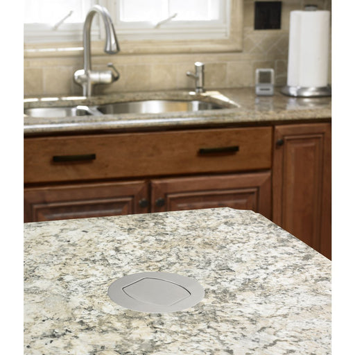Bryant 15A Kit Kitchen Counter Receptacle Flush Mount Aluminum (RCT201ALU)