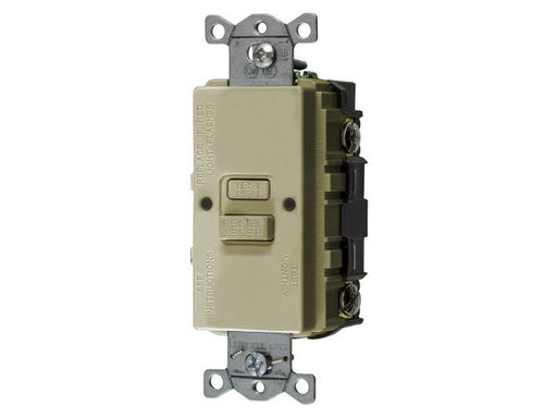 Bryant 20A Commercial Self-Test Faceless Ground Fault Receptacle Ivory (GFBFST20I)