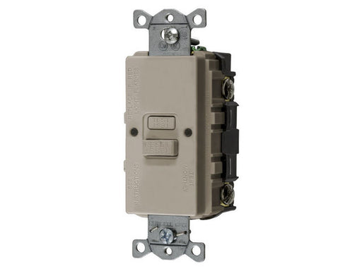 Bryant 20A Commercial Self-Test Faceless Ground Fault Receptacle Light Almond (GFBFST20LA)