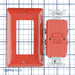 Bryant 20A Commercial Self-Test Faceless Ground Fault Receptacle Red (GFBFST20R)