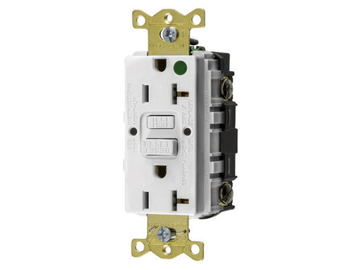 Bryant 20A Commercial Hospital Grade Self-Test Ground Fault Receptacle White (GFST83W)