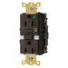 Bryant 20A Commercial Hospital Grade Self-Test Nightlight Ground Fault Receptacle Brown (GFST83NL)