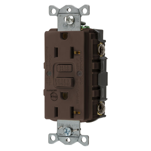 Bryant 20A Commercial Self-Test Alarm Ground Fault Receptacle Brown (GFRST20B)
