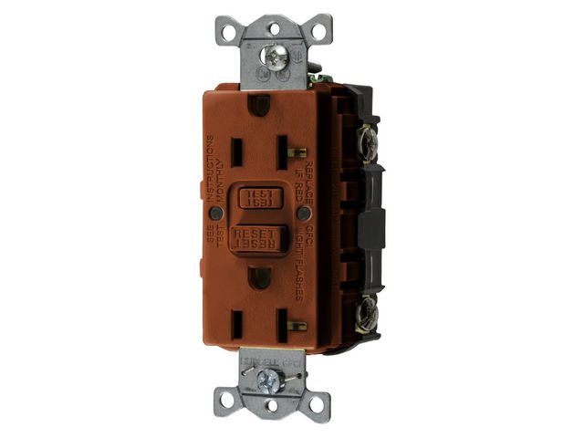 Bryant 20A Commercial Self-Test Ground Fault Receptacle Red (GFRST20R)