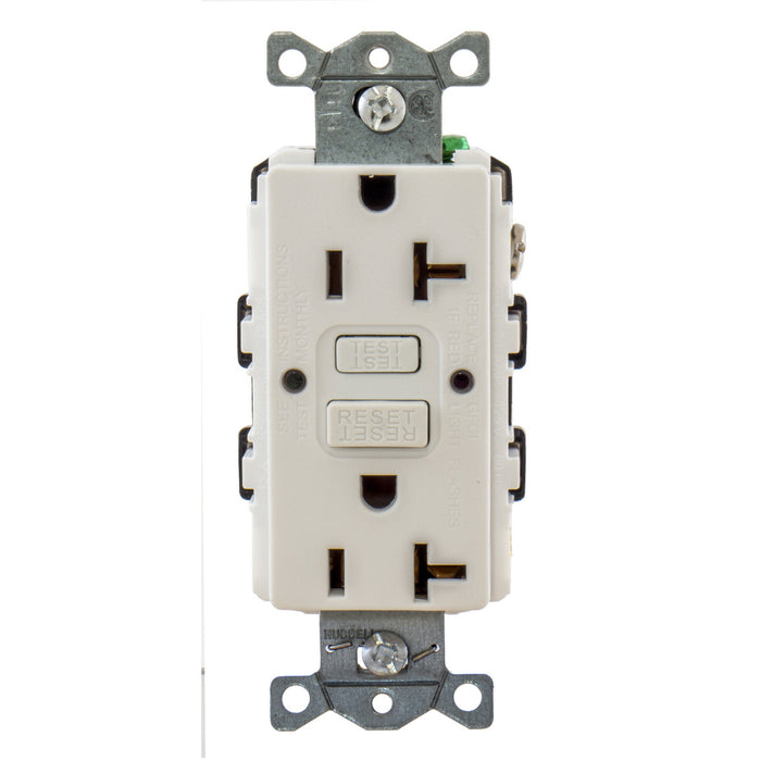 Bryant 20A Commercial Self-Test Ground Fault Receptacle White 3-Pack (GFRST20W3)