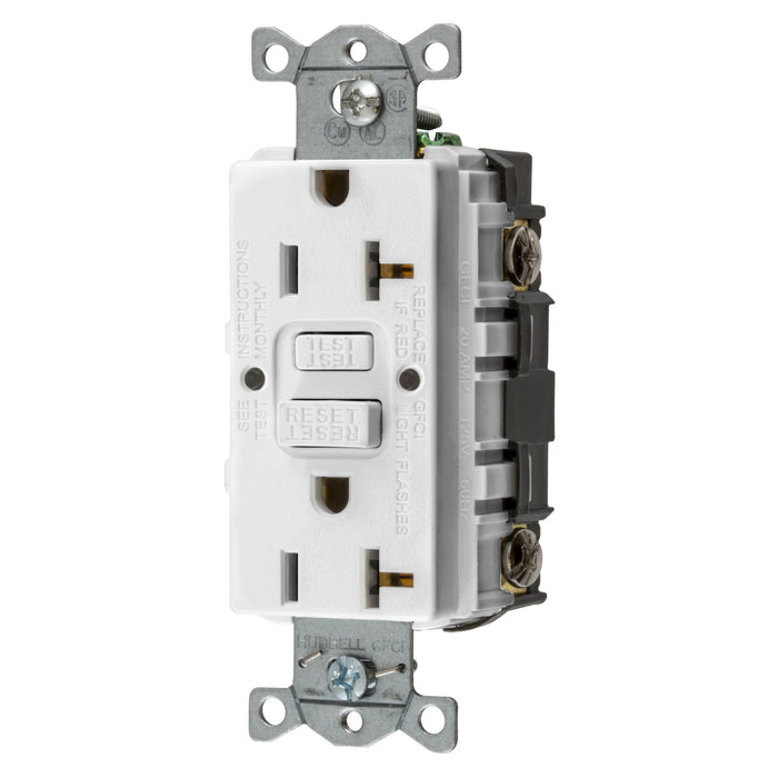 Bryant 20A Commercial Self-Test Ground Fault Receptacle White 3-Pack (GFRST20W3)