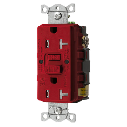 Bryant 20A Commercial Self-Test Tamper Resistant/Weather Resistant Ground Fault Receptacle Red (GFTWRST20R)