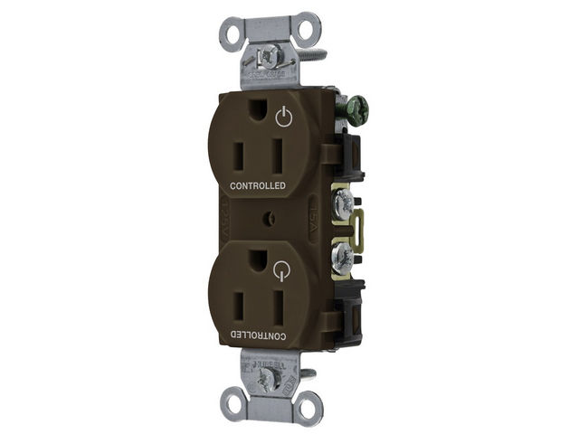 Bryant 2/2 Controlled 15A 125V Commercial Duplex Brown (CBRS15C2)