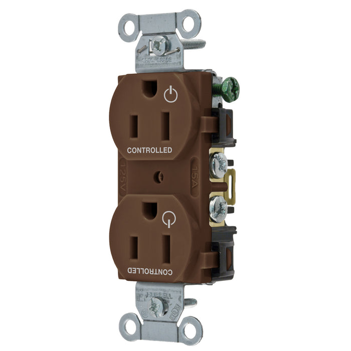 Bryant 2/2 Controlled 15A 125V Commercial Duplex Brown (CBRS15C2)
