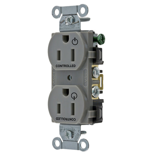 Bryant 2/2 Controlled 15A 125V Commercial Duplex Gray (CBRS15C2GRY)