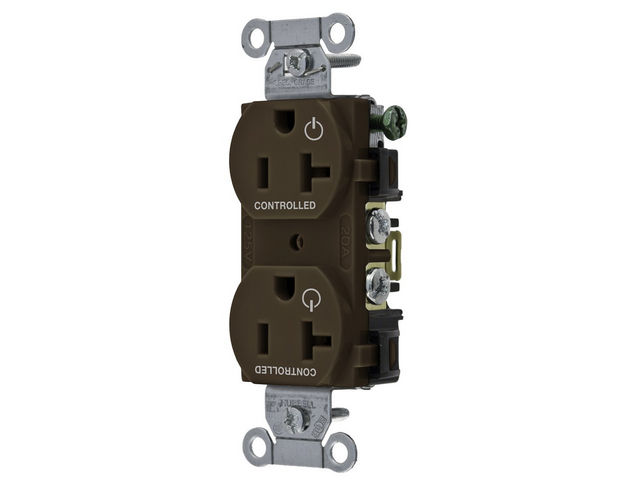 Bryant 2/2 Controlled 20A 125V Commercial Duplex Brown (CBRS20C2)