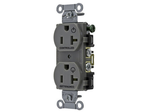 Bryant 2/2 Controlled 20A 125V Commercial Duplex Gray (CBRS20C2GRY)