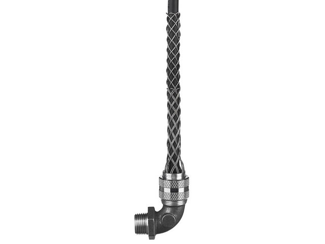 Bryant 90 Degree Male Deluxe Cord Grip .187-.250 Inch 1/2 Inch With Mesh (DC18912)