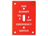Bryant Box Cover 2X4 1-Gang Toggle Marked Emergency -Red (SY865EM)