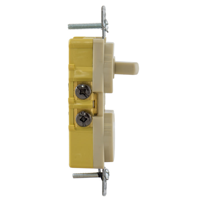 Bryant Combination 15A Single-Pole And 15A 125V Receptacle Tamper-Resistant Ivory (RC108ITR)