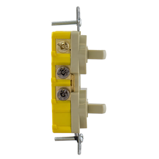 Bryant Combination 15A Single-Pole Toggle 15A 3-Way Toggle Ivory (RC103I)