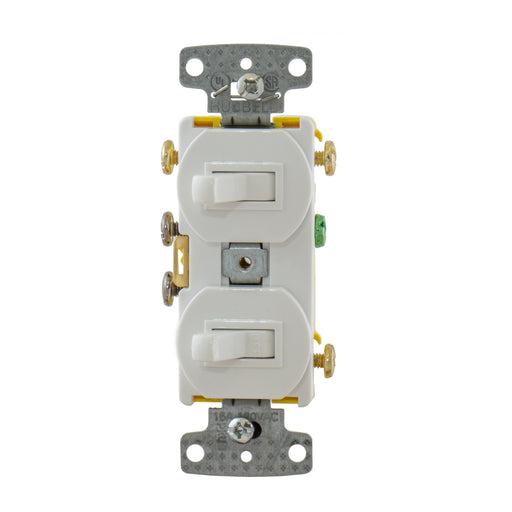 Bryant Combination 15A Single-Pole Toggle 15A 3-Way Toggle White (RC103W)