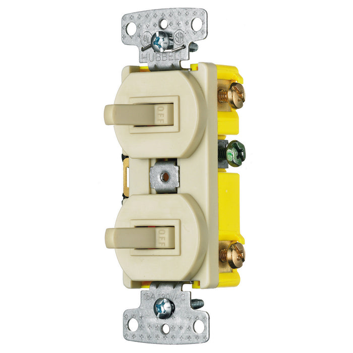 Bryant Combination 2-15A 3-Way Toggle Ivory (RC303I)
